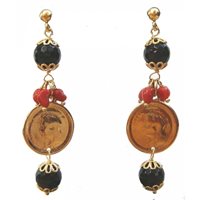 Ohrringe Dame in Messing 285-D199